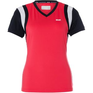 Sjeng T-shirt rood (Maat: XL) - Effen - Halslijn: V-hals,