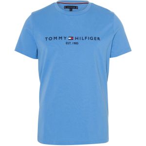 Tommy Hilfiger T-shirt blauw (Maat: L) - Logo - Halslijn: Ronde hals,