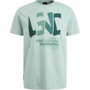 PME Legend T-shirt groen (Maat: M) - Tekst - Halslijn: Ronde hals,