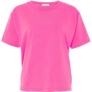 American Vintage Dames t-shirt roze (Maat: M) - Effen - Halslijn: Ronde hals,