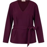 Studio Anneloes Dames blouse paars (Maat: S) - Effen - Halslijn: V-hals,