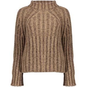 Geisha - Pullover - Beige - Mélange - Halslijn: Col