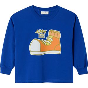 American Vintage Uniseks longsleeve blauw (Maat: 98) - Fotoprint - Halslijn: Ronde hals,