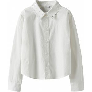 Overhemd - Regular Fit - Lange Mouwen - Popeline - Met Knoopsluiting - Strass-steentjes