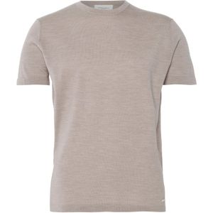 Seven Dials T-shirt beige (Maat: S) - Mélange - Halslijn: Ronde hals,
