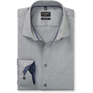 Olymp no6 Heren overhemd lange mouw groen (Maat: 44)