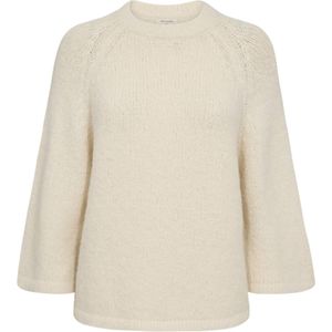 Freequent Dames trui beige (Maat: L) - Effen - Halslijn: Ronde hals,