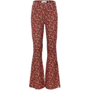 Looxs Little Little crinkle flare broek rood (Maat: 116)