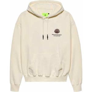 New Amsterdam Hoodie ecru (Maat: S) - Tekst - Halslijn: Capuchon,