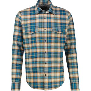 Lerros - Casual Flanellen Overhemd - Swedish Blue - Katoen