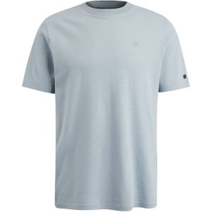 Cast Iron T-shirt blauw (Maat: XL) - Effen - Halslijn: Ronde hals,