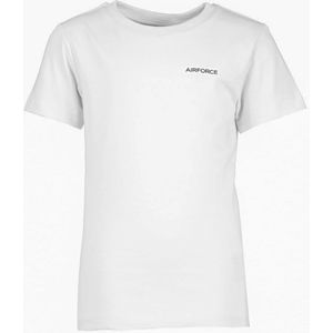Airforce T-shirt wit (Maat: 176) - Effen - Halslijn: Ronde hals,