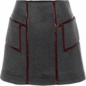Laagam Dames rok grijs (Maat: S) - Effen