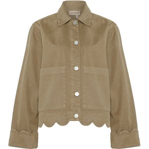 Stella Nova Dames blouse beige (Maat: 34) - Effen - Halslijn: Polokraag,