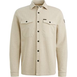 PME Legend Heren overhemd lange mouw ecru (Maat: S) - Effen