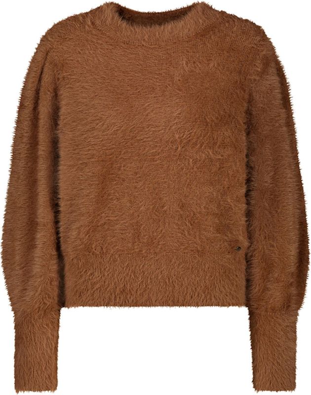 Monari - Pullover - Bruin - Effen - Ronde Halslijn