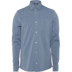 Denham Overhemd lange mouw blauw (Maat: M) - Effen