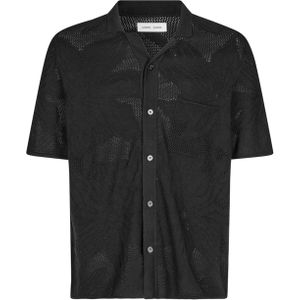 Samsøe Samsøe Overhemd korte mouw zwart (Maat: XL) - Effen