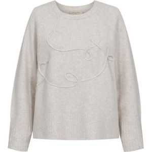 Freequent Dames trui beige (Maat: L) - Mélange - Halslijn: Ronde hals,