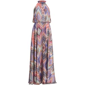 SWING Avondjurk  lila / koraal