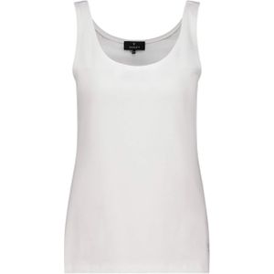 Monari Top ecru (Maat: 36) - Effen - Halslijn: Ronde hals,