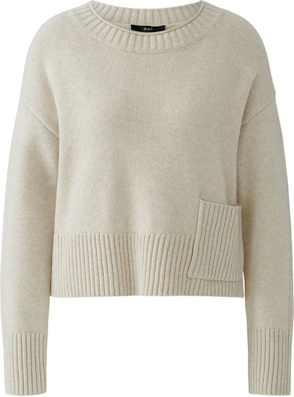 Oui - Wollen Pullover - Dames - Ronde Hals