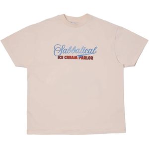 Sabbatical Heren t-shirt ecru (Maat: S) - Fotoprint - Halslijn: Ronde hals,