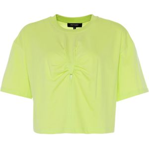 Refined Department T-shirt groen (Maat: L) - Effen - Halslijn: Ronde hals,