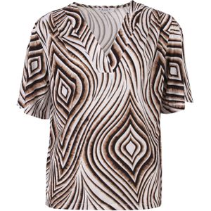 Enjoy Top beige (Maat: S) - Halslijn: V-hals,