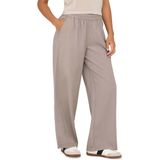 Only ONLARIS LIFE HW PULL-UP PANT beige (Maat: M-32) - Effen