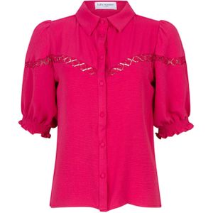 Lofty Manner Blouse roze (Maat: M) - Effen - Halslijn: Kraag,