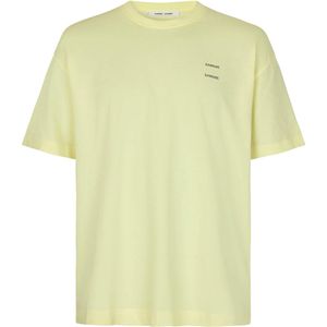 Samsøe Samsøe T-shirt geel (Maat: S) - Effen - Halslijn: Ronde hals,