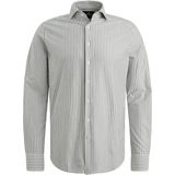Vanguard Heren overhemd lange mouw grijs (Maat: S) - Streep