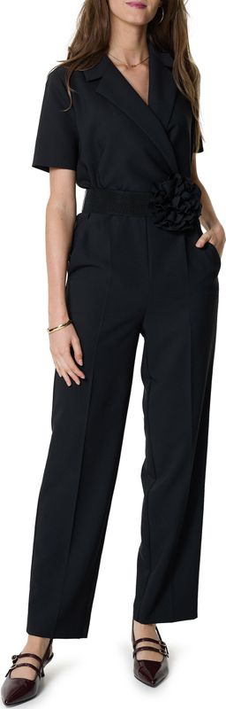 Vera Mont - Jumpsuit - Zwart - Aansluitende Pasvorm - Lange Mouw