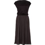 OPUS - Jurk - Bruin - Effen - Halslijn: Ronde Hals