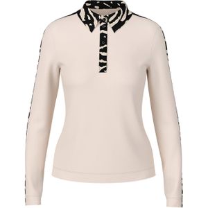 Marc Cain Sports Dames trui ecru (Maat: 38) - Effen - Halslijn: Polokraag,