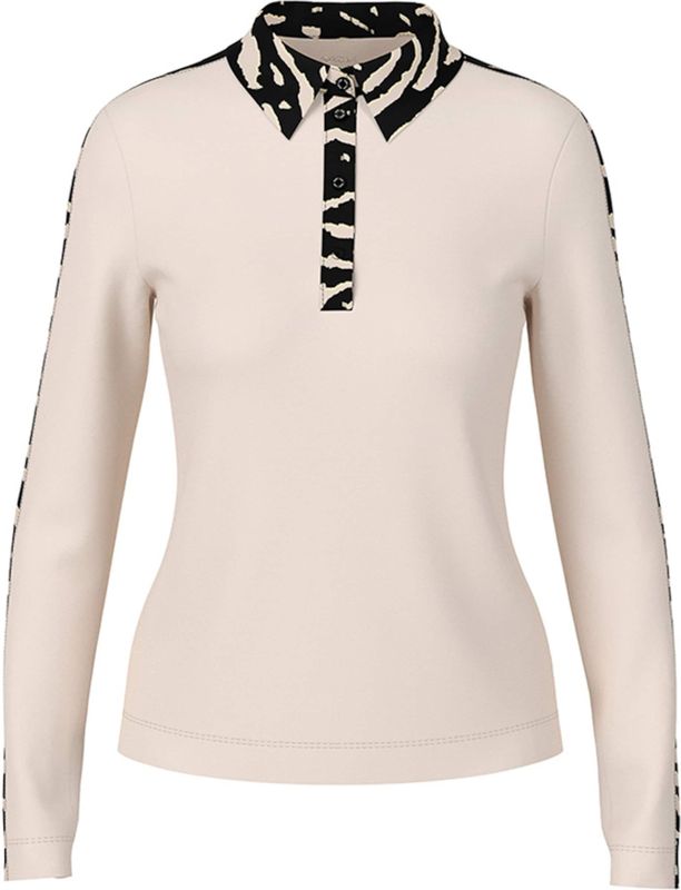 Marc Cain Sports Dames trui ecru (Maat: 38) - Effen - Halslijn: Polokraag,