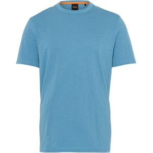 Boss Orange T-shirt blauw (Maat: M) - Effen - Halslijn: Ronde hals,
