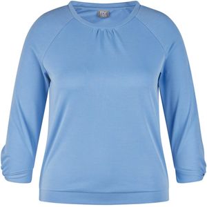 Rabe Longsleeve blauw (Maat: 42) - Effen - Halslijn: Ronde hals,