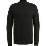 Vanguard Heren trui zwart (Maat: S) - Effen - Halslijn: Opstaande kraag,