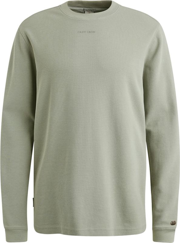 Cast Iron - Longsleeve T-shirt Waffle - Lichtgroen - Heren T-shirt