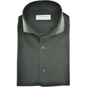John Miller Heren overhemd lange mouw groen (Maat: 40) - Effen