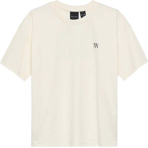 NIK & NIK Meisjes t-shirt ecru (Maat: 128) - Tekst - Halslijn: Ronde hals,