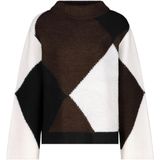 Monari - Trui - Bruin - Allover Print