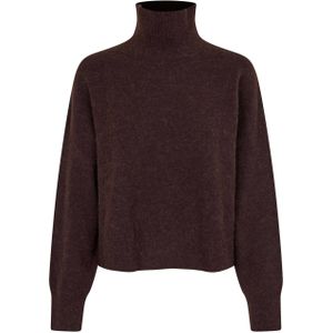 Samsøe Samsøe Coltrui bruin (Maat: L) - Effen - Halslijn: Polokraag,