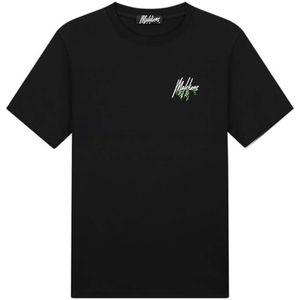 Malelions T-shirt zwart (Maat: XL) - Fotoprint - Halslijn: Ronde hals,