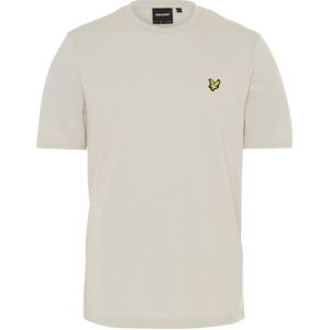 Lyle & Scott T-shirt beige (Maat: M) - Effen - Halslijn: Ronde hals,