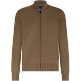 State of Art - Cardigan Plain - Bruin - Mélange - Opstaande Kraag