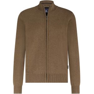 State of Art - Cardigan Plain - Bruin - Mélange - Opstaande Kraag