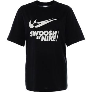 Nike T-shirt zwart (Maat: M) - Tekst - Halslijn: Ronde hals,